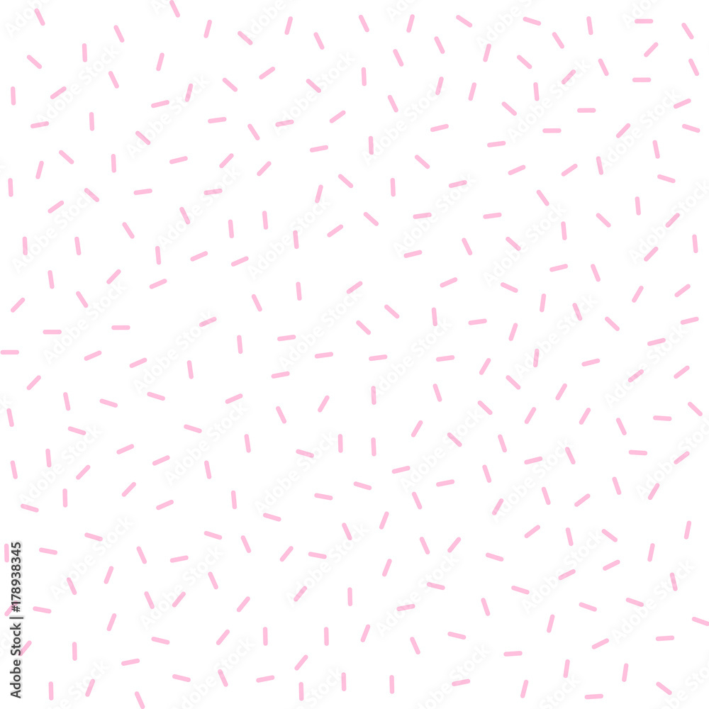Abstract seamless pattern with falling confetti on white