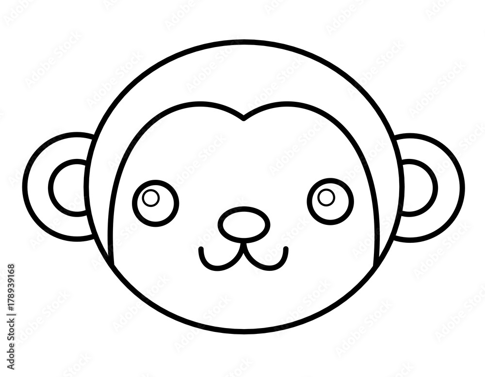 サルの顔 線画 ツヤ Stock イラスト Adobe Stock サルの顔 線画 ツヤ Stock イラスト Adobe Stock