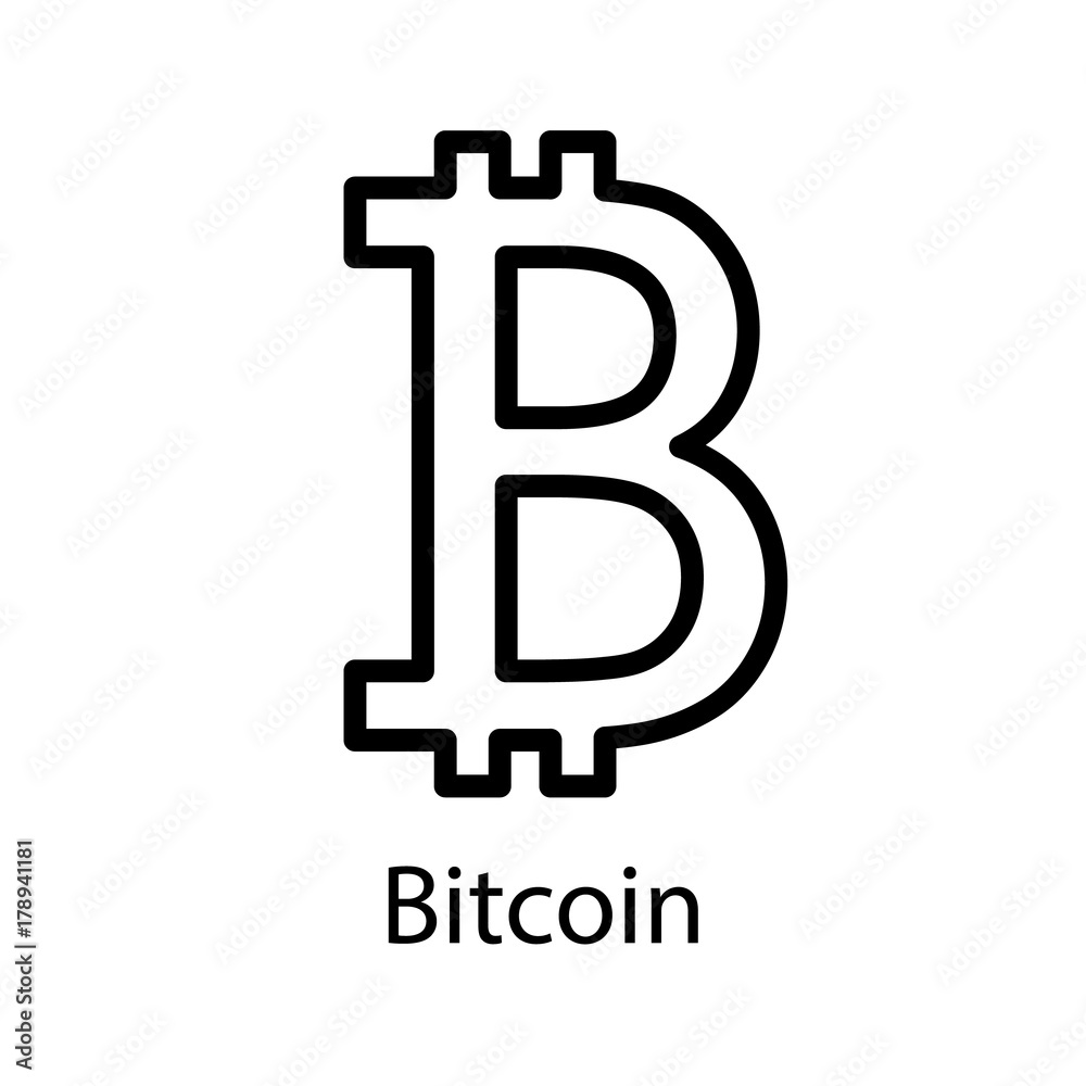 Bitcoin icon for internet money. Crypto currency symbol. Blockchain based secure cryptocurrency. Vector Bitcoin icon for internet money. Crypto currency symbol. Blockchain based secure cryptocurrency. Vector