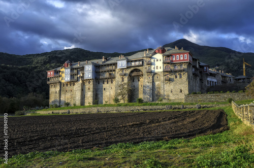 Monastery Iviron on Mount Athos, Chalkidiki, Greece photo