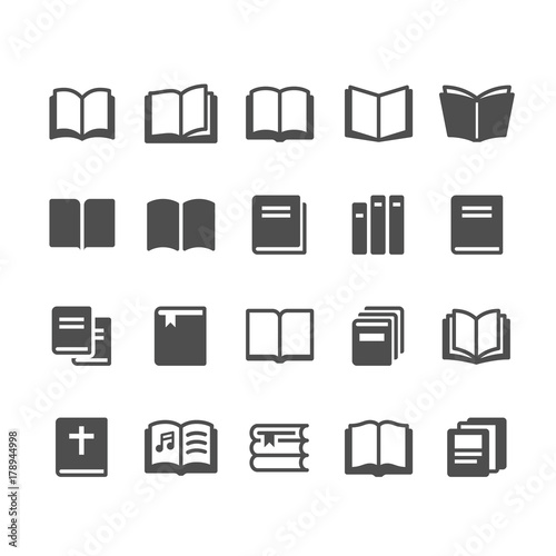 Book glyph icons