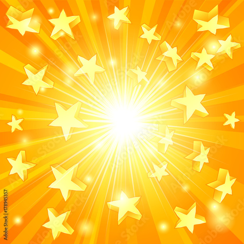 Yellow Stars Background
