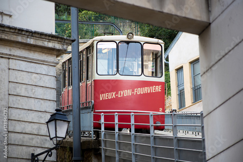 Vieux Lyon Funicular Train, France photo