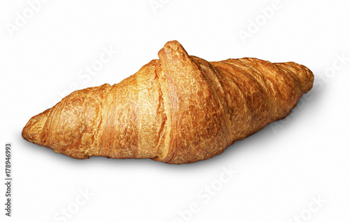 Croissant isolated on a white background