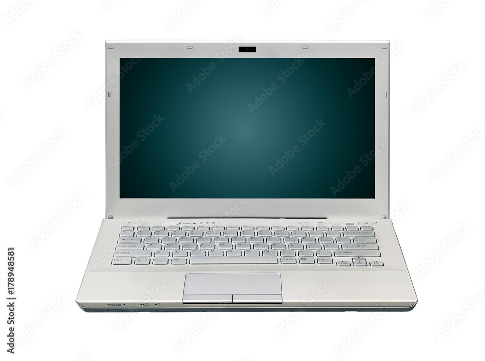 metal Laptop isolated on white background metal Laptop isolated on white background