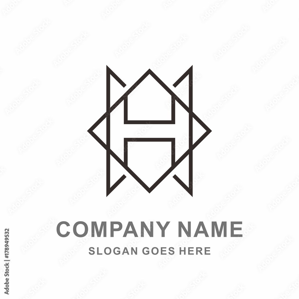 Monogram Letter H Geometric Infinity Square Cube Architecture Construction Business Company Stock Vector Logo Design Template Monogram Letter H Geometric Infinity Square Cube Architecture Construction Business Company Stock Vector Logo Design Template