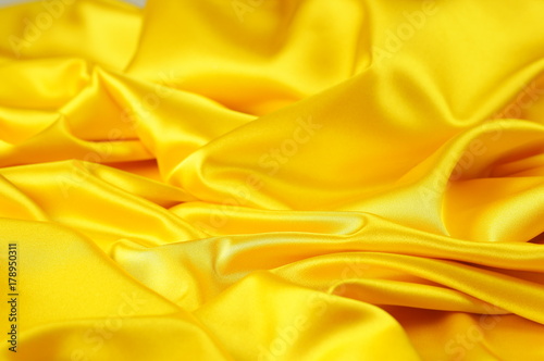 Fabric silk yellow