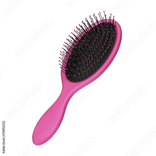 Pink hair brush