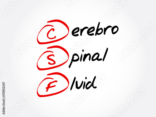 CSF - cerebrospinal fluid acronym, concept background