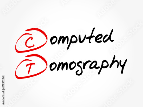 CT - Computed Tomography acronym, concept background