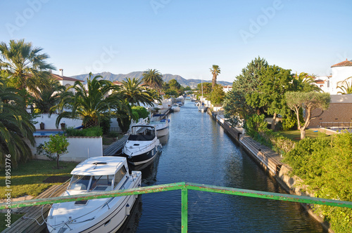 Cozy channels in the Spanish town Ampuriabrava