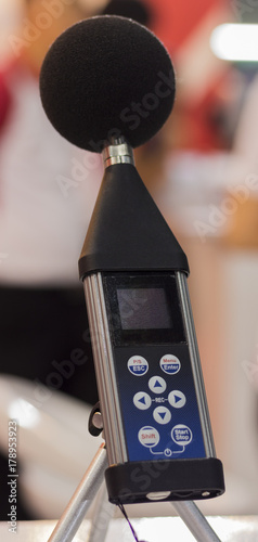 Plakat a sound level meter and analyzer