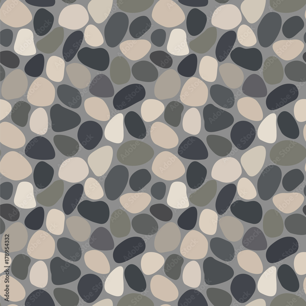 Seamless pattern with pebbles