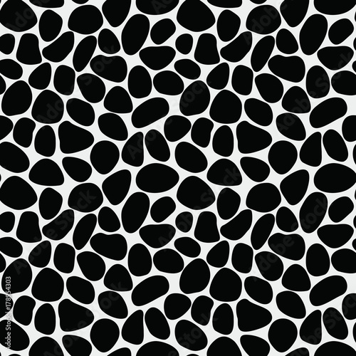 Seamless pattern with black spots