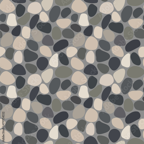 Seamless pattern with pebbles