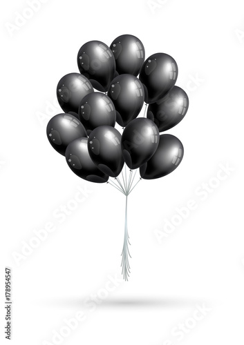 Black balloons bunch