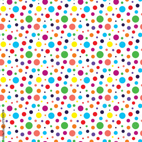 seamless pattern with colored dots