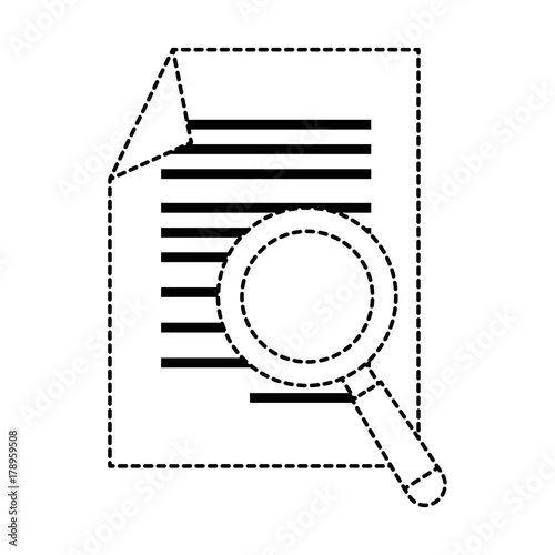 document with magnifying glass isolated icon