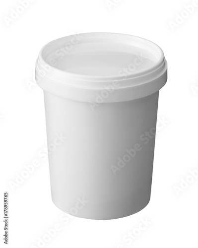 white, disposable cup for coffee or icecreme isolated