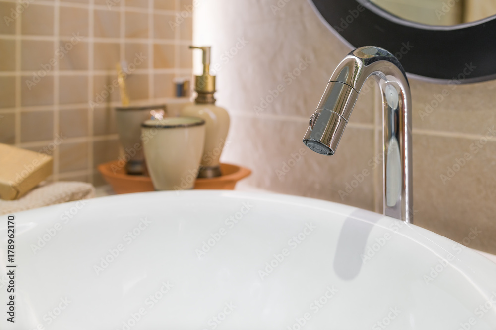 Fototapeta premium Modern fauce bathroom interior