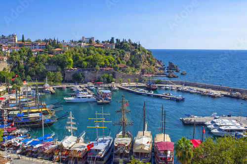 Harbor in old town Kaleici - Antalya, Turkey photo
