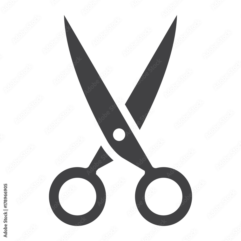 Scissors glyph icon, web and mobile, cut sign vector graphics, a solid pattern on a white background, eps 10. Scissors glyph icon, web and mobile, cut sign vector graphics, a solid pattern on a white background, eps 10.
