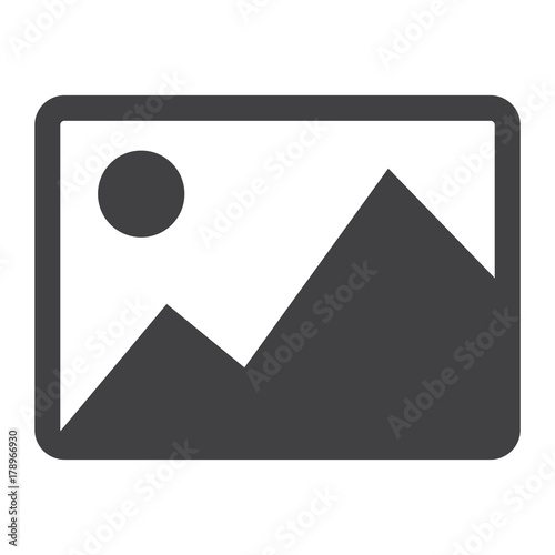 Picture glyph icon, web and mobile, image sign vector graphics, a solid pattern on a white background, eps 10. photo