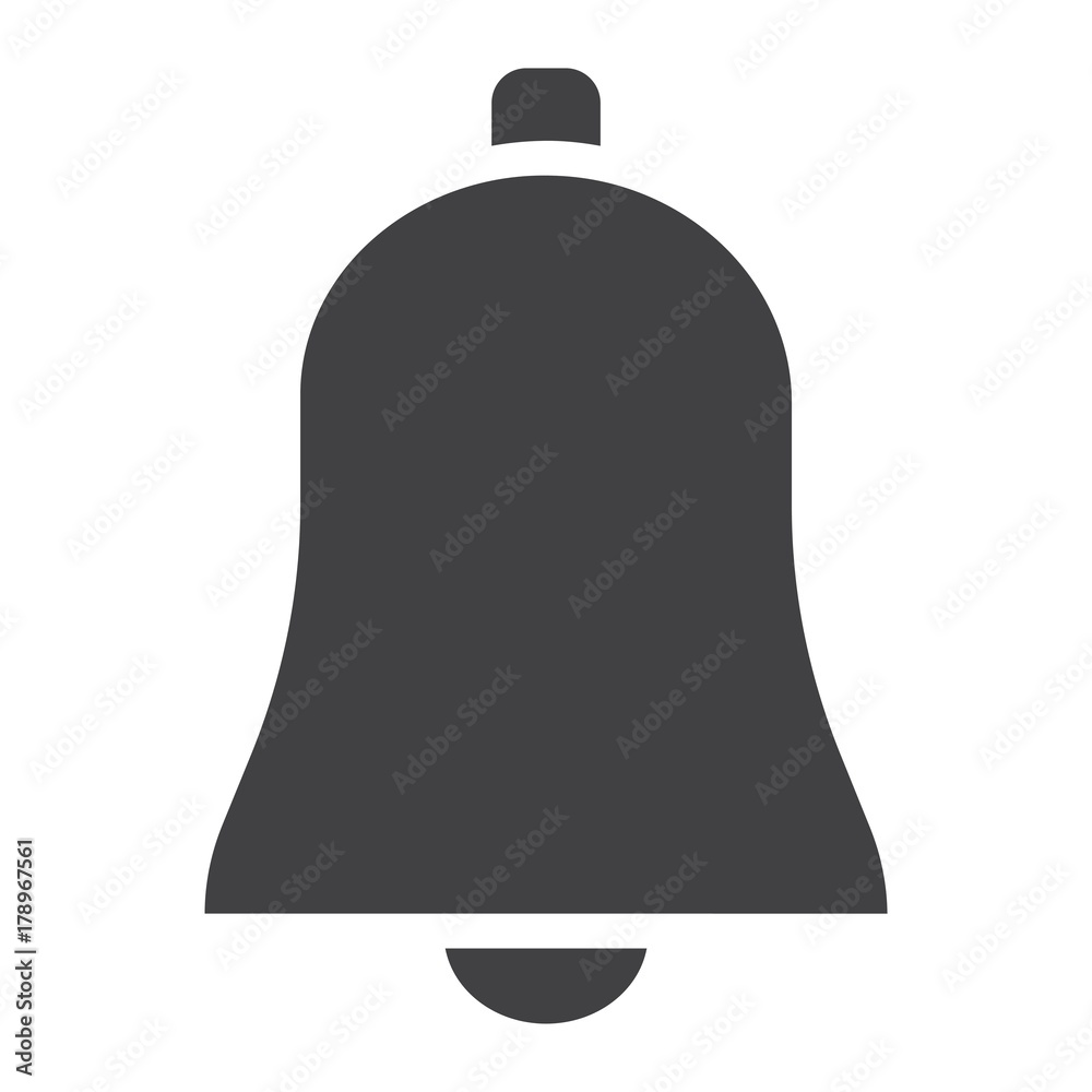 Bell glyph icon, web and mobile, ring sign vector graphics, a solid pattern on a white background, eps 10. Bell glyph icon, web and mobile, ring sign vector graphics, a solid pattern on a white background, eps 10.