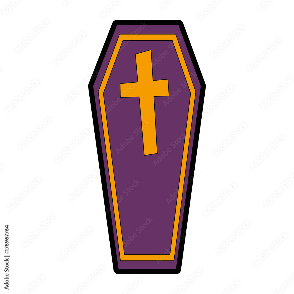 coffin halloween decorative icon