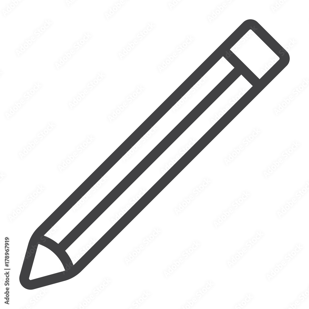 Pencil line icon, web and mobile, edit sign vector graphics, a linear pattern on a white background, eps 10.