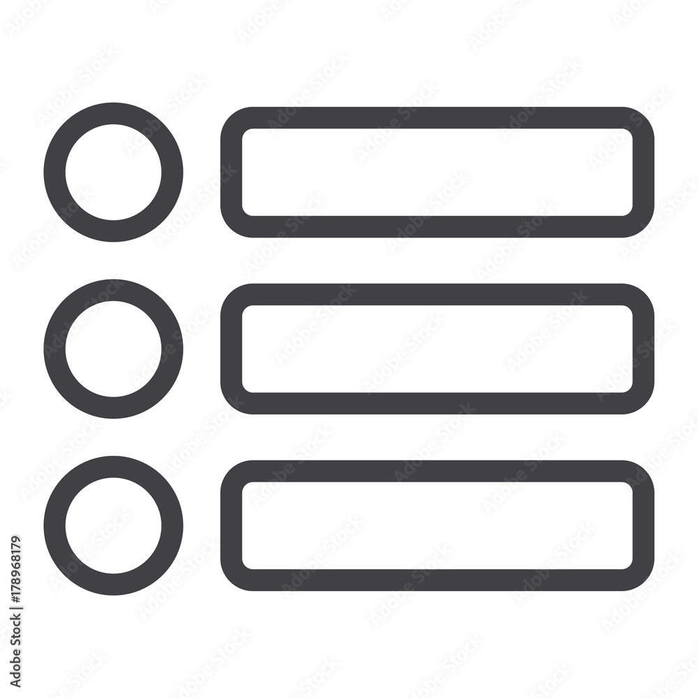 Menu line icon, web and mobile, hamburger sign vector graphics, a linear pattern on a white background, eps 10. Menu line icon, web and mobile, hamburger sign vector graphics, a linear pattern on a white background, eps 10.