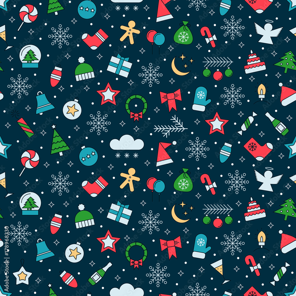 Christmas seamless pattern Christmas seamless pattern