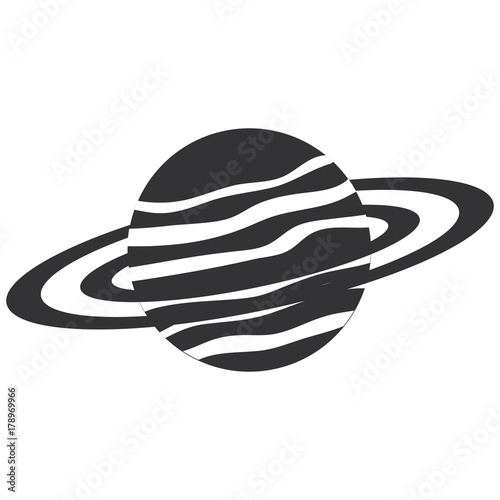 saturn planet isolated icon