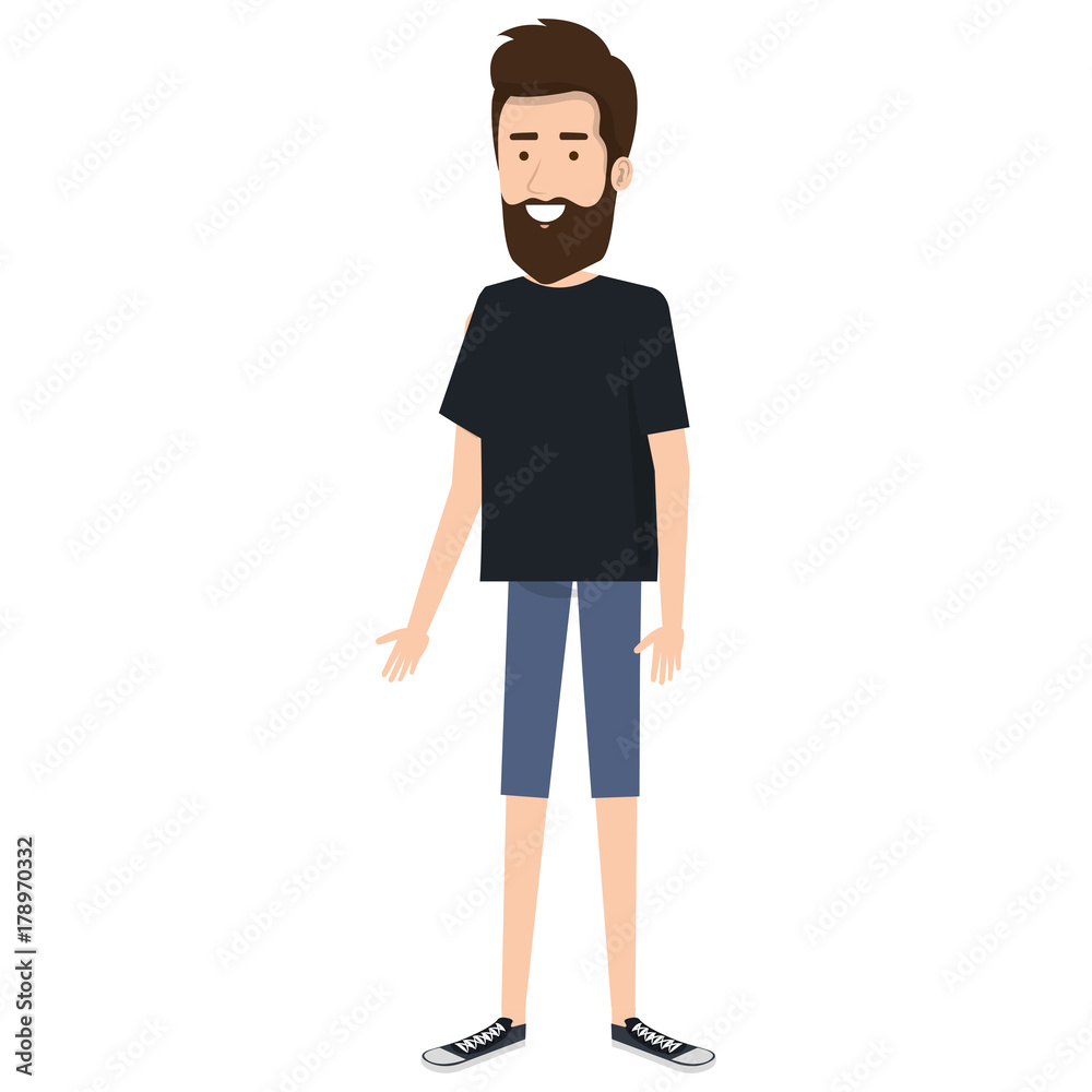 Fototapeta premium young man avatar character