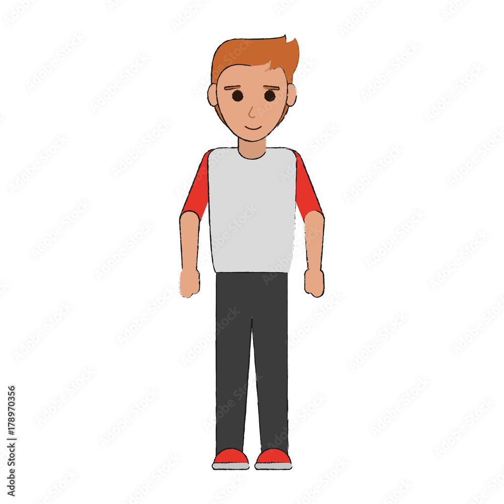 man with shirt and pants full body icon image vector illustration design