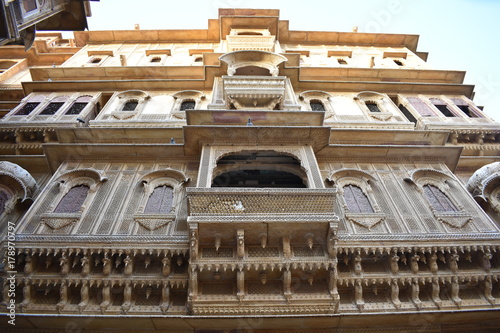 historical mnument in jaisalmer rajasthan india photo