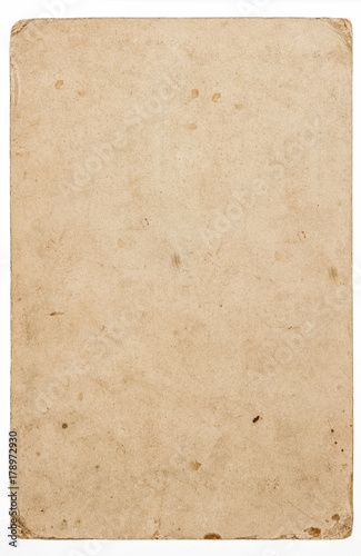 Used paper sheet edges isolated white background