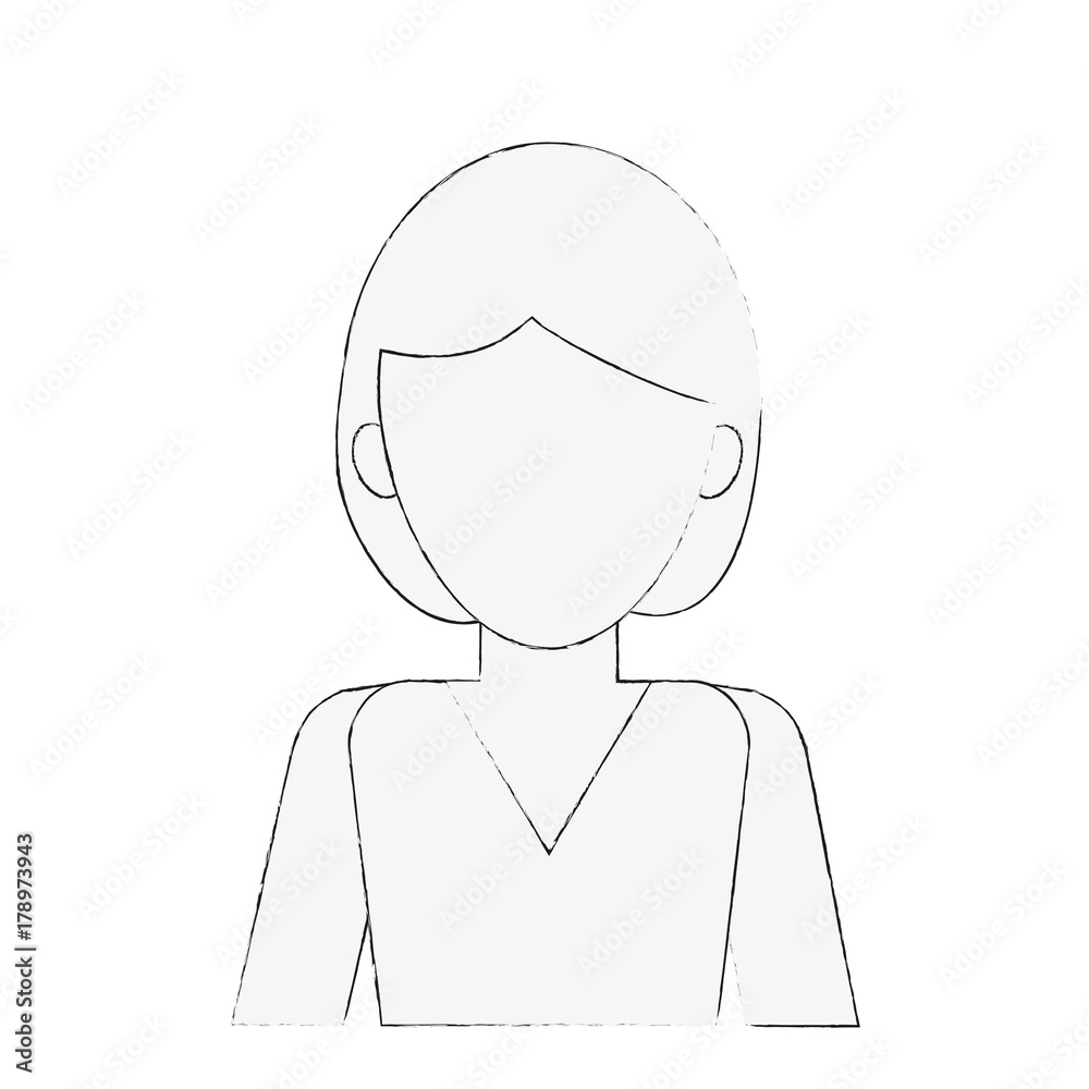 business woman avatar portrait icon image vector illustration design