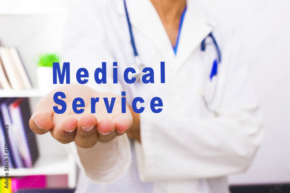 doctor with the medical service message doctor with the medical service message