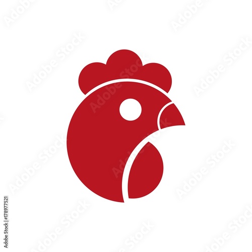 Head of chicken logo design concept vector illustration for animal shop, etc