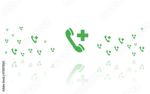 Telefon - Notfall - Reflektierend Weiss