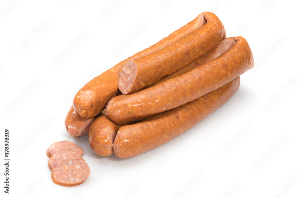 Sausage on a white background Sausage on a white background
