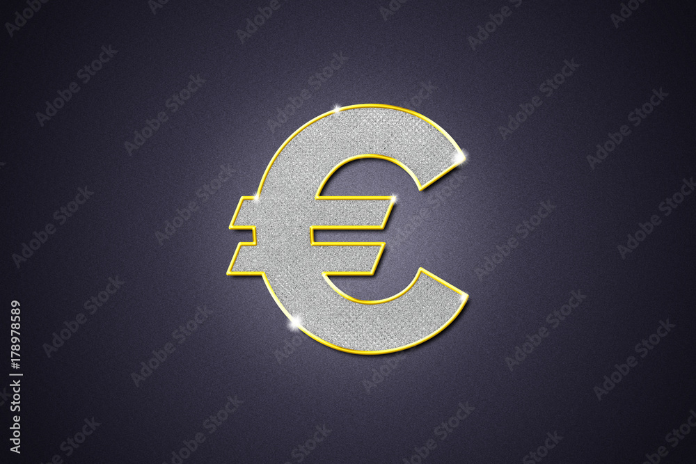 Fototapeta premium Euro Schmuck Kette Anhänger Bling Bling 