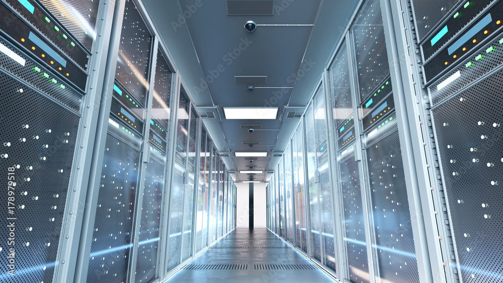 Server room or server computers.3d rendering. Server room or server computers.3d rendering.