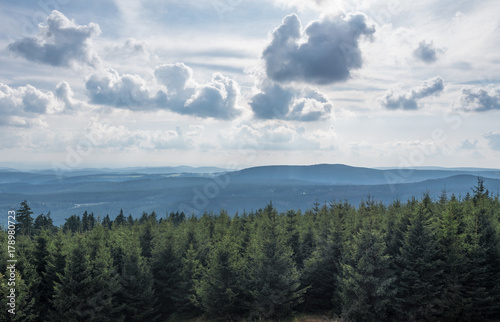 The landscape of mountain in Harz, Germany