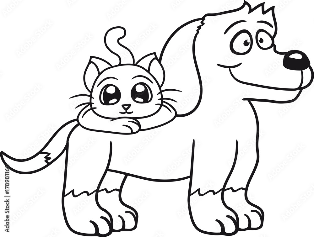 freunde 2 team paar katze kätzchen stehen warten gehorsam lustig hund welpe süß niedlich haustier comic cartoon freunde 2 team paar katze kätzchen stehen warten gehorsam lustig hund welpe süß niedlich haustier comic cartoon