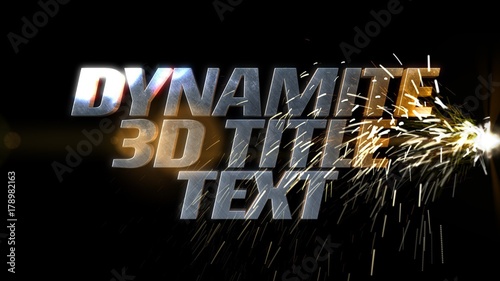 3D Metal Sparks Title Text