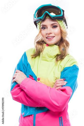 blonde girl in snowboard costume © Ivan Traimak