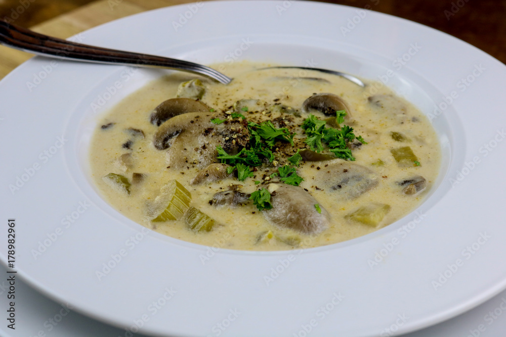 Cream of mushroom soup