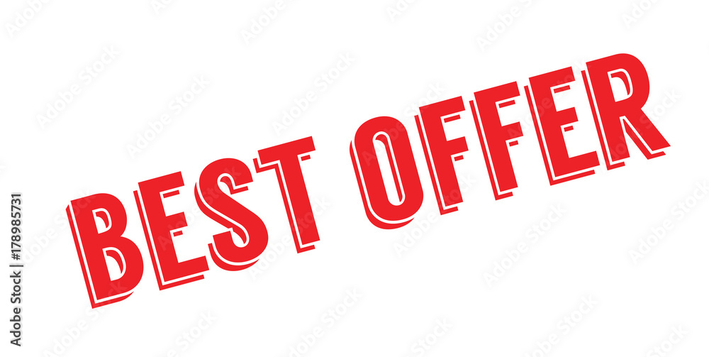 Best Offer rubber stamp. Grunge design with dust scratches. Effects can be easily removed for a clean, crisp look. Color is easily changed. Best Offer rubber stamp. Grunge design with dust scratches. Effects can be easily removed for a clean, crisp look. Color is easily changed.